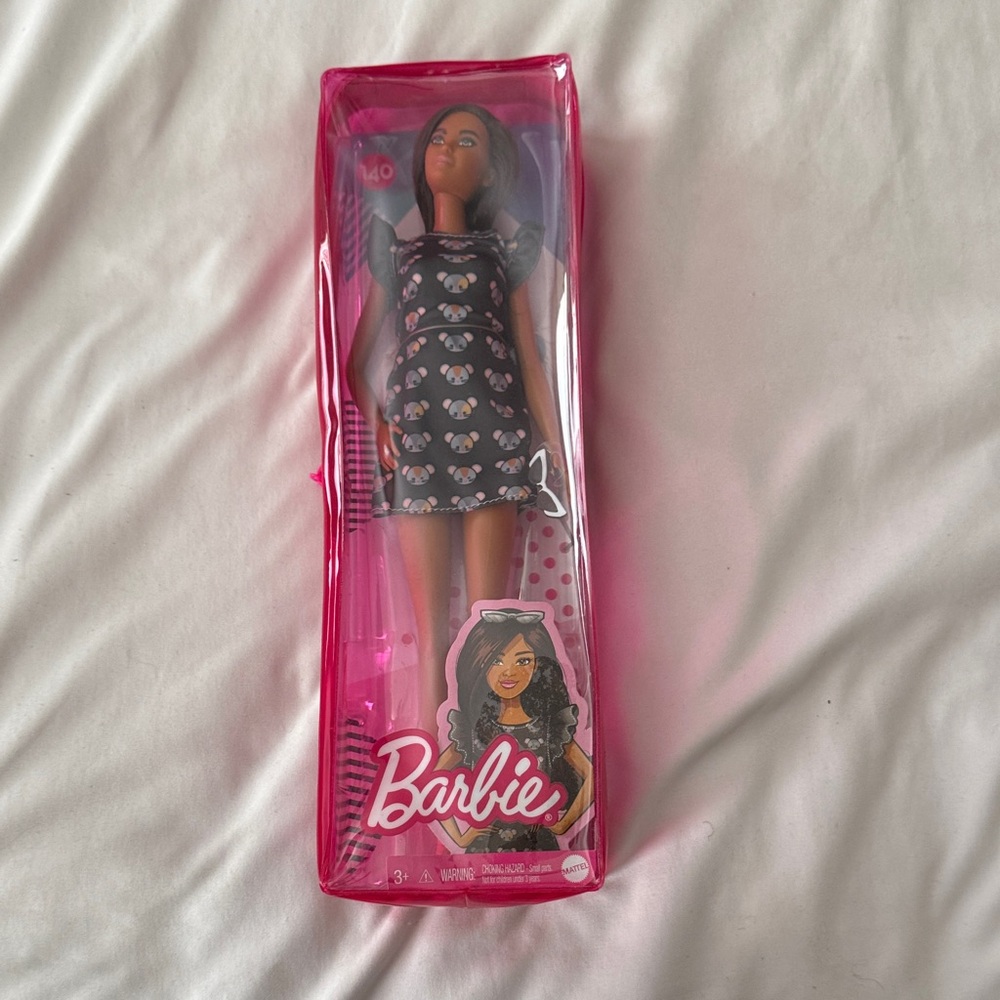 140 Barbie in Black Dress with Heart Pattern